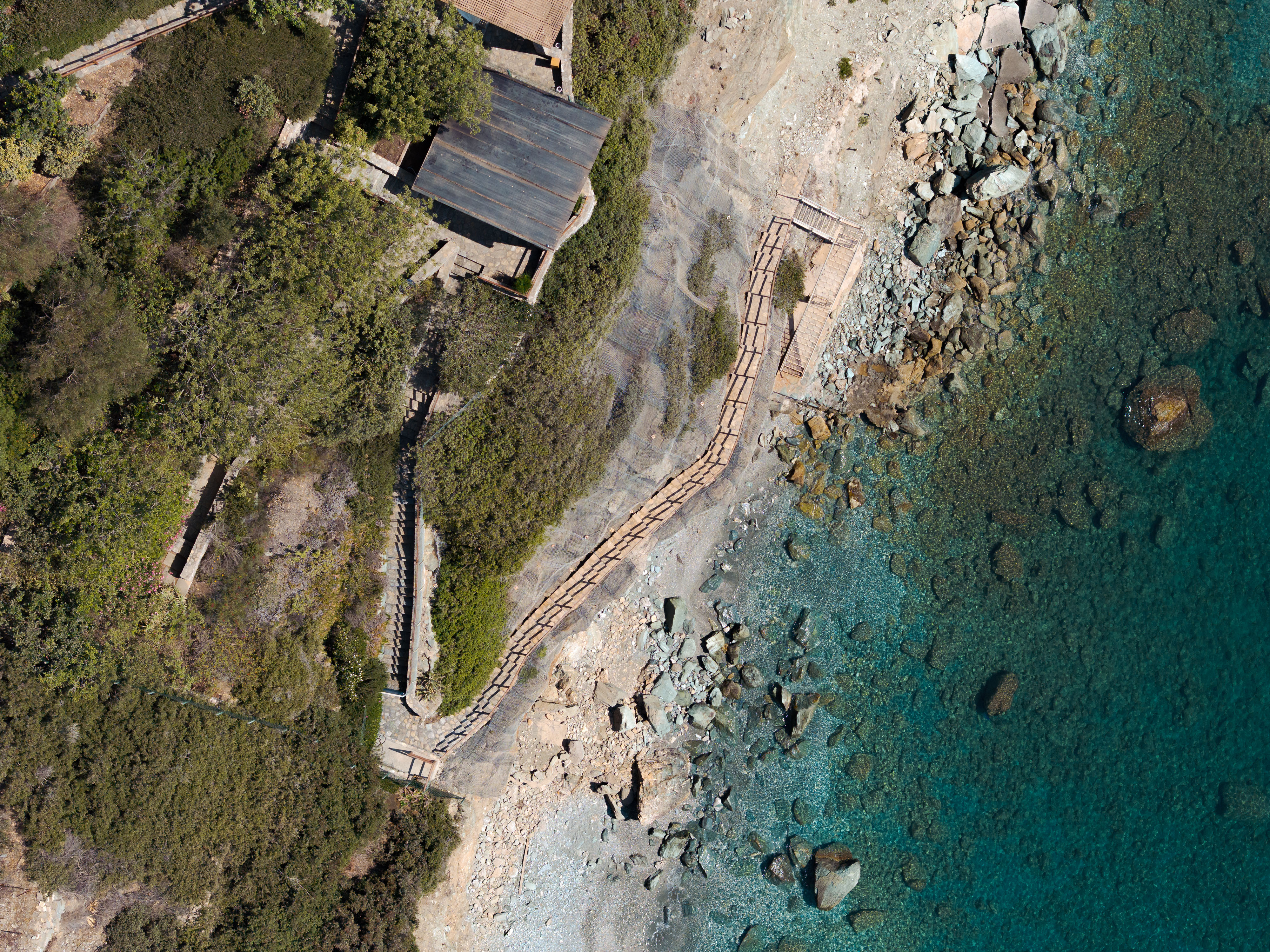 The private path to the secluded beach.