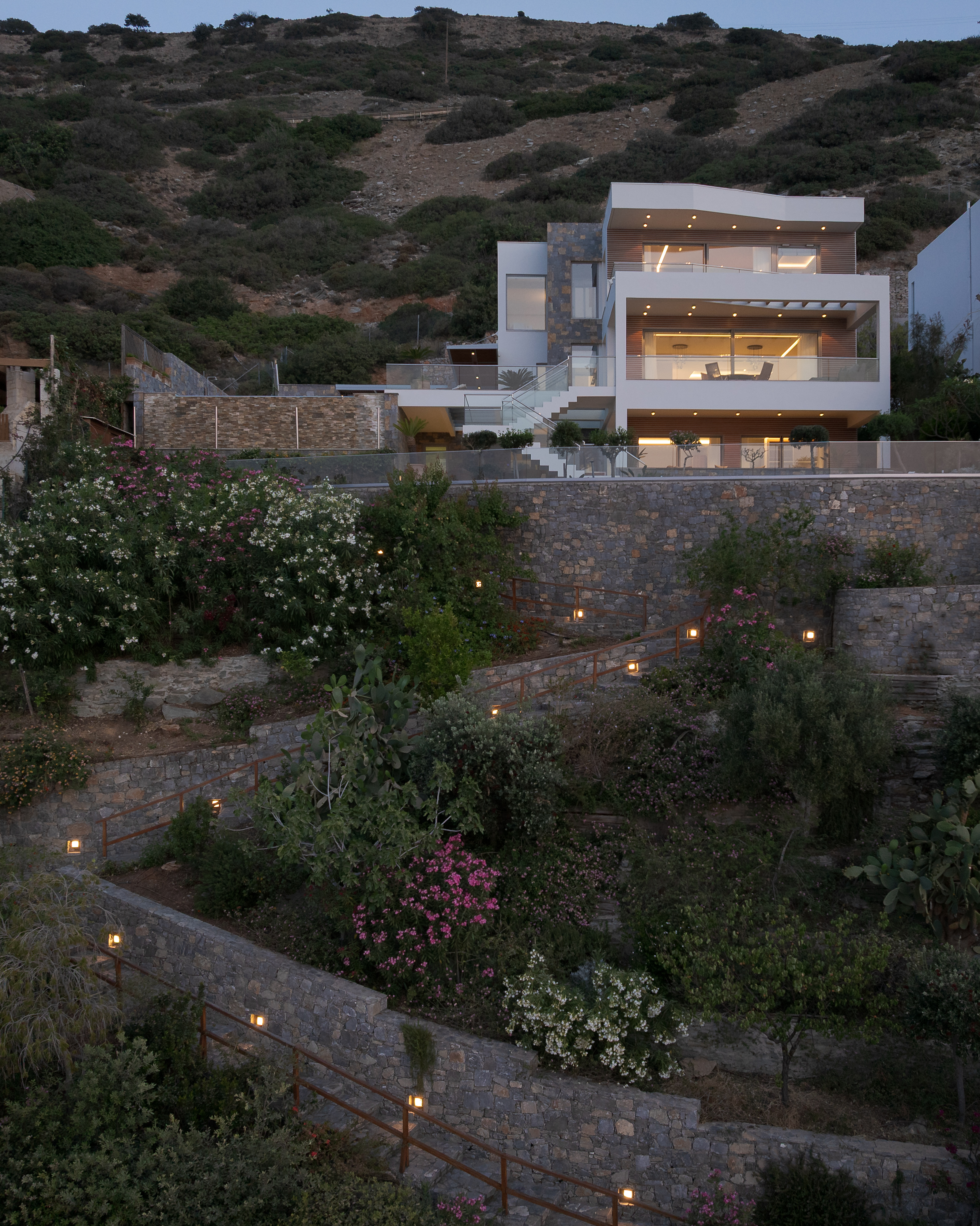 A discreet private path gently winds down to a secluded beach.